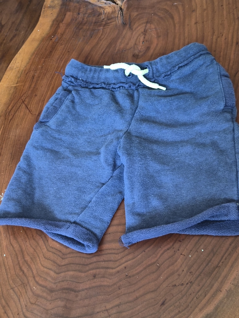 Hatley Navy Terry Pull-On Shorts with White Drawstring